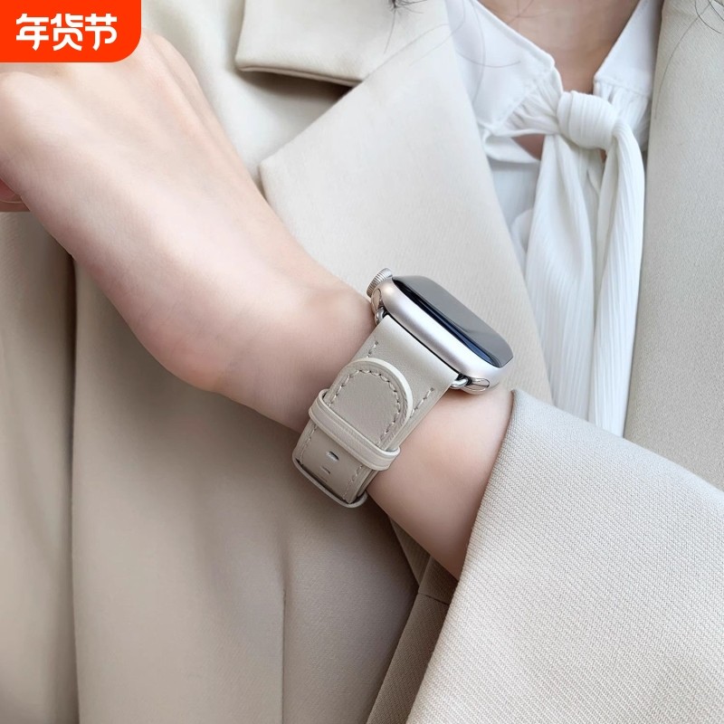 【官网同款】适用小米手环9Pro表带真皮质8Pro女生高级感手腕带红米watch4/5运动vivowatchgt智能华为fit3男