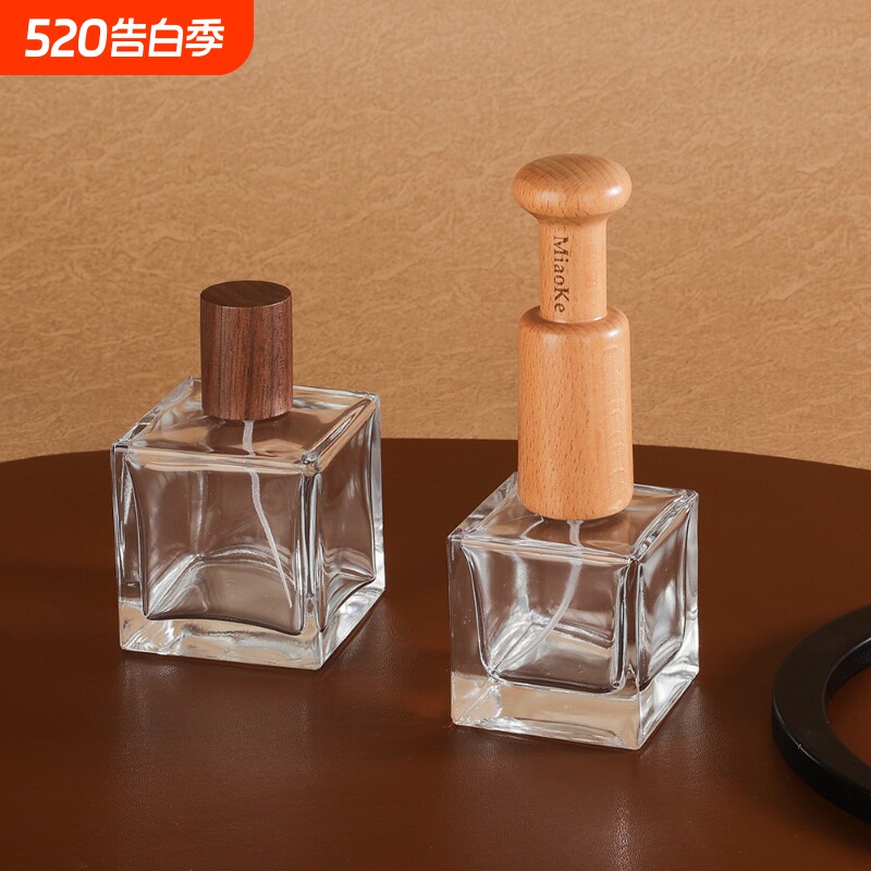新品30ML-50ML正四方晶白料卡口香水瓶 喷雾瓶 高级按压分