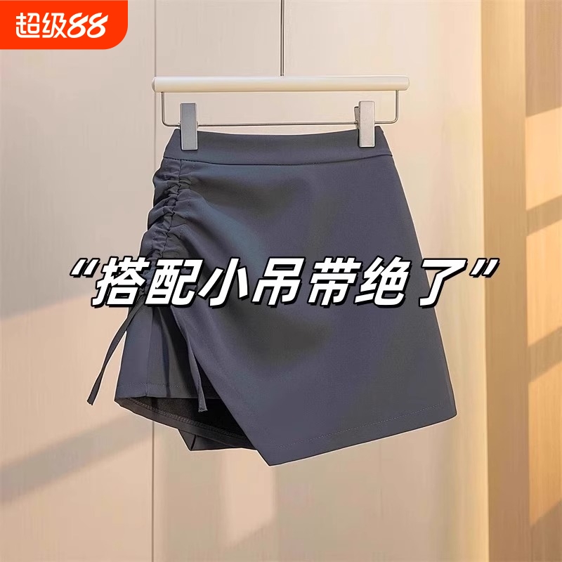 运动裙裤女防走光高腰提臀网球跑步假两件瑜伽健身裤大码半身裙裤