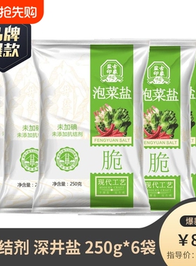 四川泡菜用盐250g*10袋精制井矿盐乳酸菌无抗结剂竹海家庭装