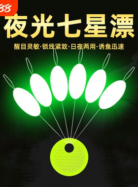 夜光七星漂豆传统钓高灵敏溪流浮