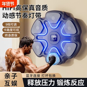 智能音乐拳击机家用电子墙靶成人儿童室内反应拳靶子散打训练器材