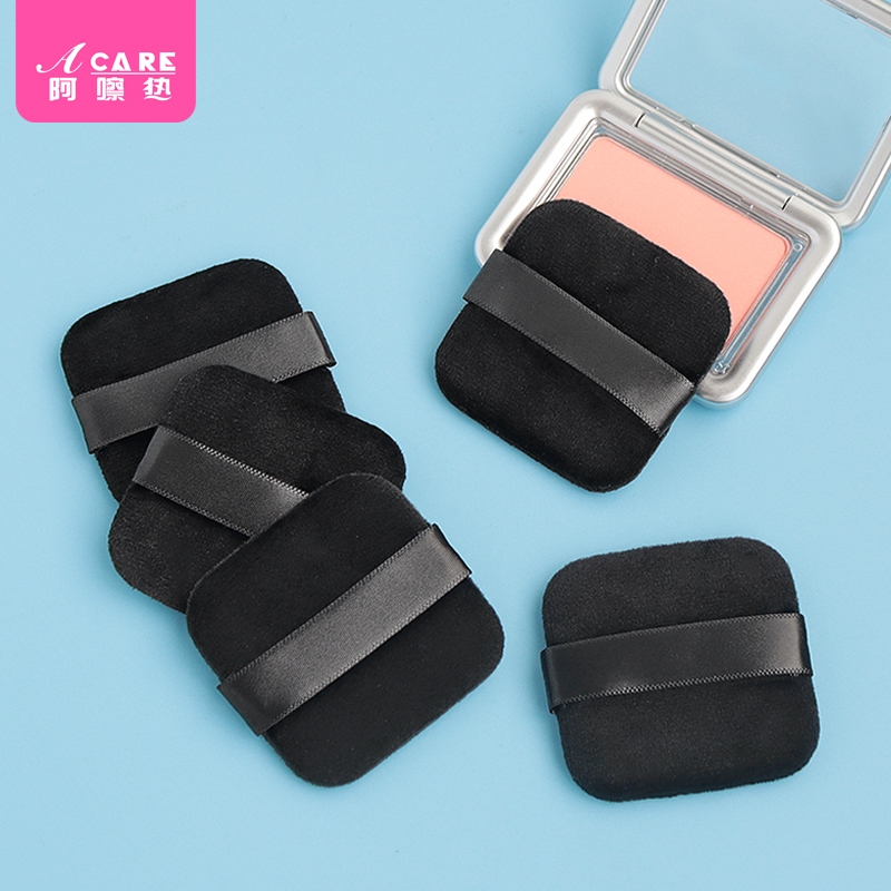 粉扑/植绒B1pf0-散粉扑蜜粉替换粉扑脸部化妆工具黑色定妆扑