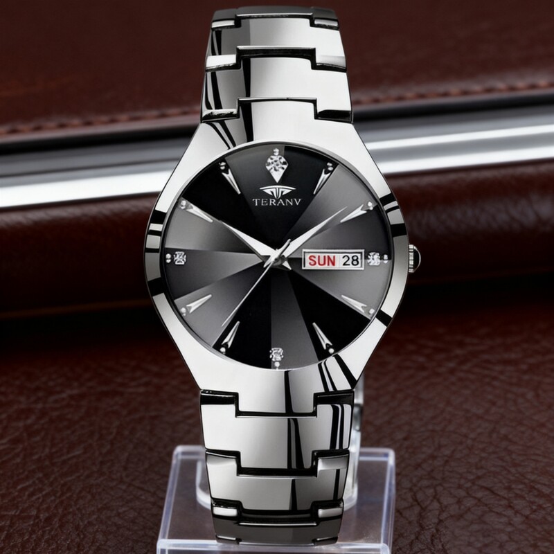 手表男款全自动男表数字双日历防水腕表男机械风全自动防水高级感