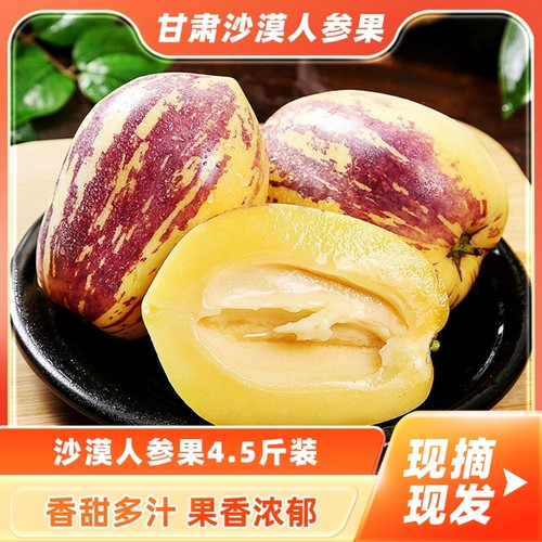 甘肃新鲜沙漠人参果皮薄多汁现摘现发甘肃原产地果园直发