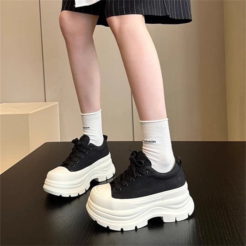 百搭松糕鞋女厚底增高休闲鞋2025秋季新款时尚老爹鞋子松糕底圆头