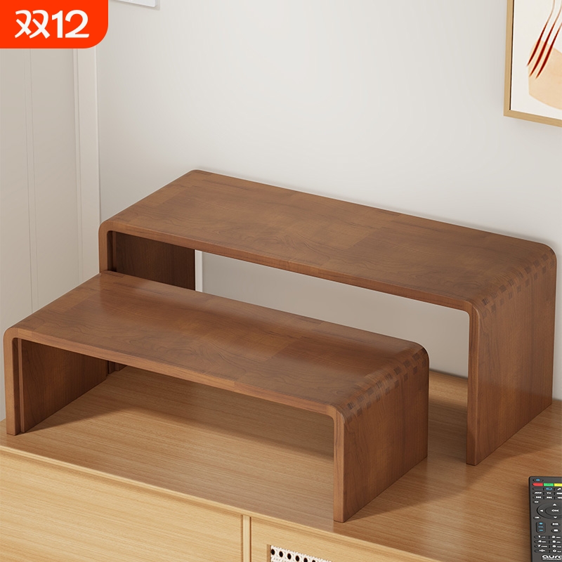 实木U型置物架柜内分层架