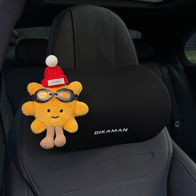 汽车头枕创意柠檬水车内靠枕护颈枕车用座椅腰靠四季通用女可爱