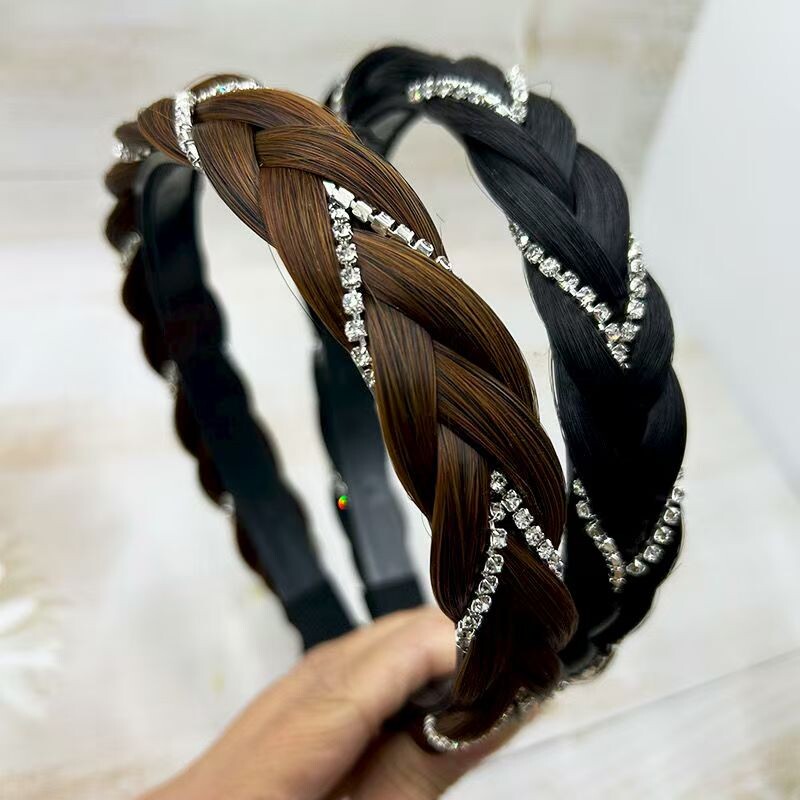 假发发箍女加粗防滑仿真发三股麻花鱼骨辫儿高颅头箍发卡网红新品