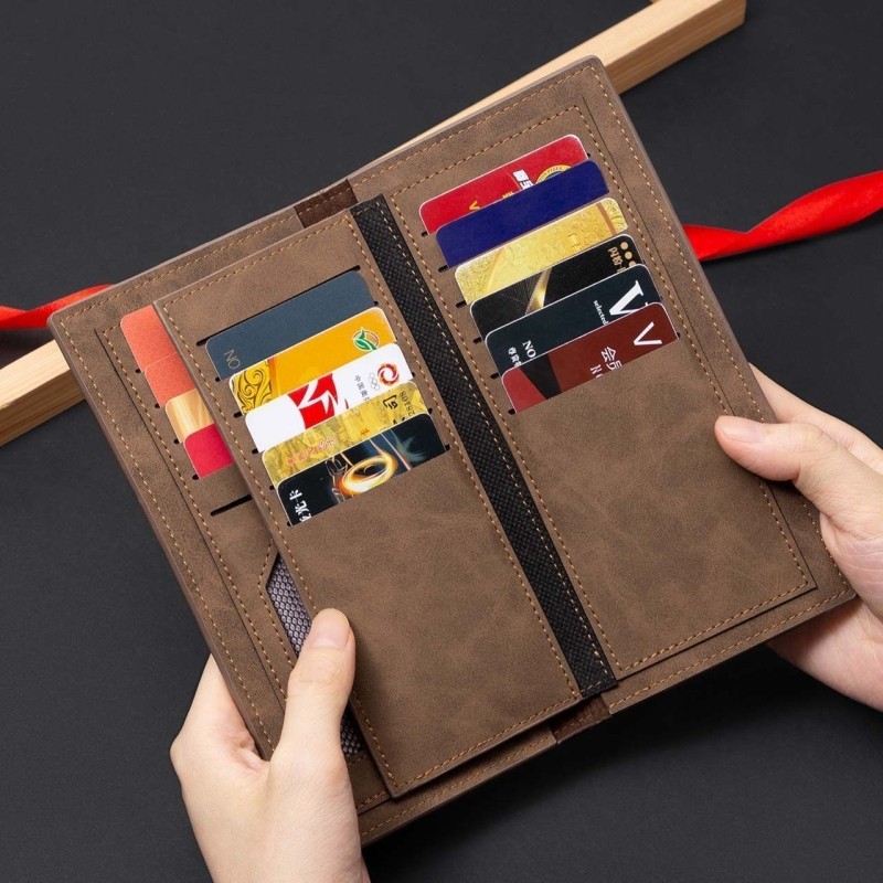 轻奢高级缇钱包男时尚长款手拿包多功能复古钱夹男士卡包零钱