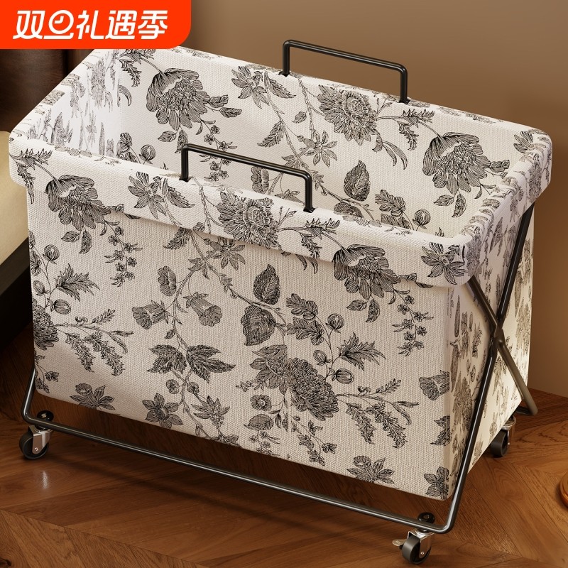 脏衣篮带轮可折叠脏衣服收纳筐家用大容量脏衣蓝浴室大开口脏衣篓