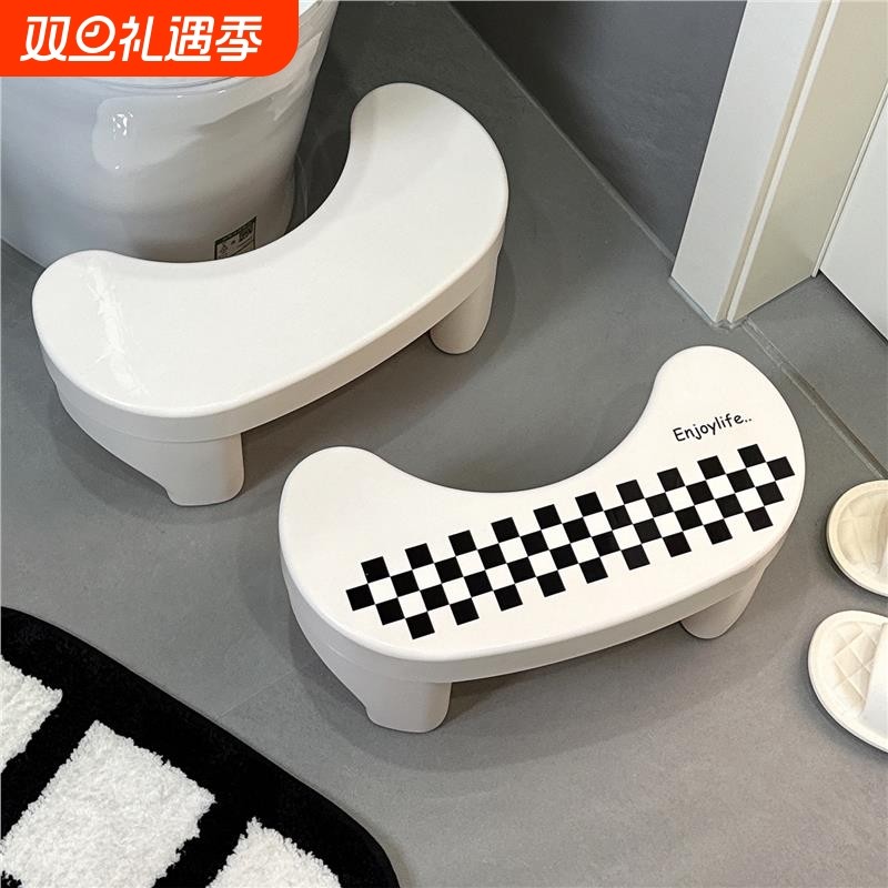 马桶凳子厕所加厚踩踏凳儿童孕妇坐便加高防滑垫脚凳家用换鞋矮凳