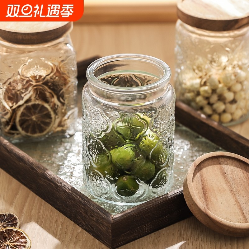 玻璃密封罐食品级储物罐子冰白糖干果收纳陈皮储存罐茶叶罐