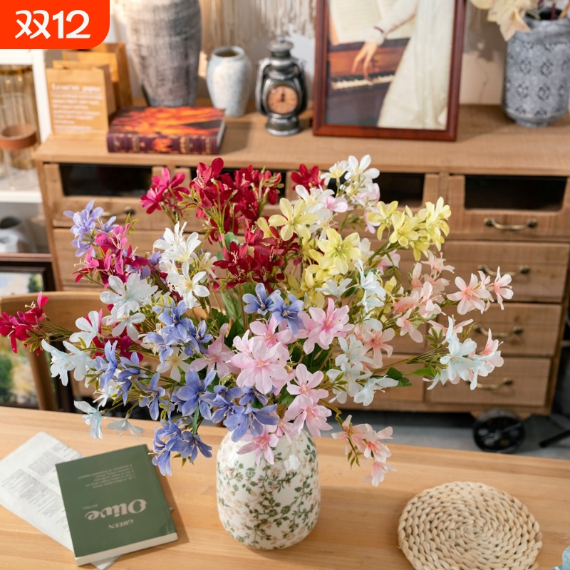 香雪兰跳舞兰仿真花家居装饰婚庆手捧花路引花墙假花MW66772