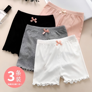 女童安全裤儿童内裤夏季防走光打底配裙子短裤纯棉中大童三分裤