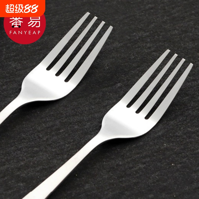 刀叉/不锈钢AA1sn0-家用切牛排刀勺西餐餐具欧式叉高颜值长柄