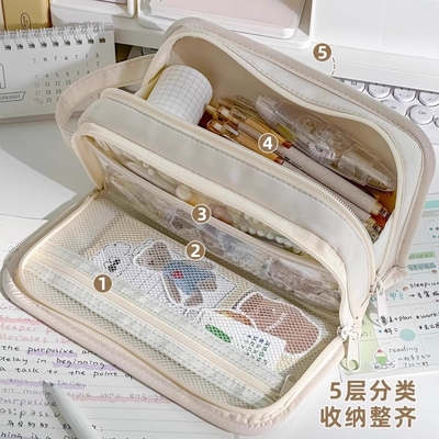 笔袋大容量耐脏文具袋学生简约大