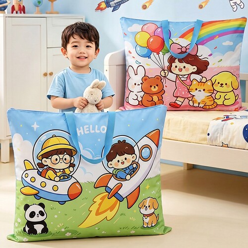 幼儿园衣服收纳袋无味加厚学生小朋友衣物被子收纳行李包分装棉被
