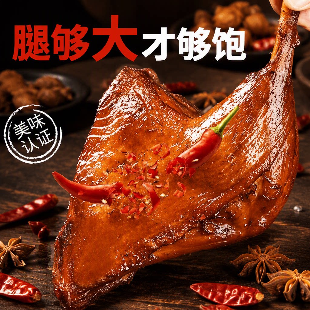 大鸭腿整箱批发卤味熟食盐焗解馋小吃下酒菜肉类夜宵零食即食开袋图片