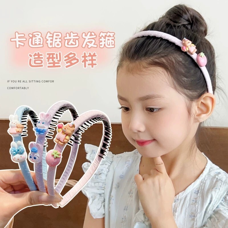 儿童卡通发箍兔子朱迪带齿发箍女孩甜美可爱波点发箍公主风发箍图片
