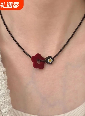 丝绒花朵项链秋冬|超6600人收藏