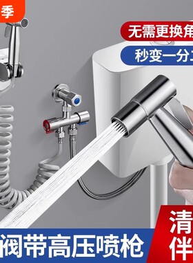 蹲便器马桶水箱角阀喷枪套装