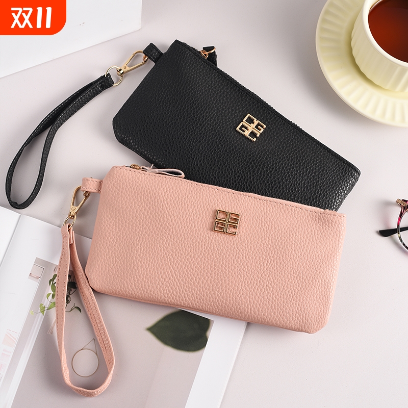 2025新款手机包超薄长款大容量钱包男女拉链包简约便携钱夹手拿包