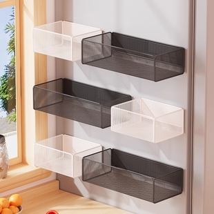 冰箱外侧面置物架磁吸保鲜袋纸巾收纳神器厨房免打孔强磁壁挂架子