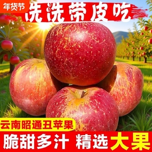 云南昭通冰糖心丑苹果新鲜苹果当季水果红富士大凉山生鲜年货节