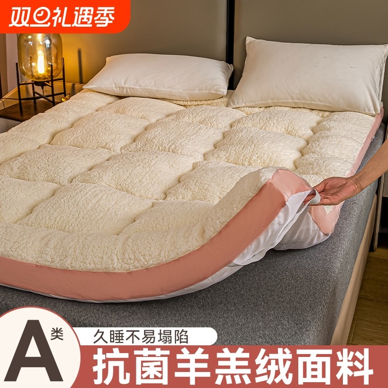 秋冬绒床垫羊羔绒牛奶绒软垫加厚加绒家用垫被床褥垫子学生宿舍