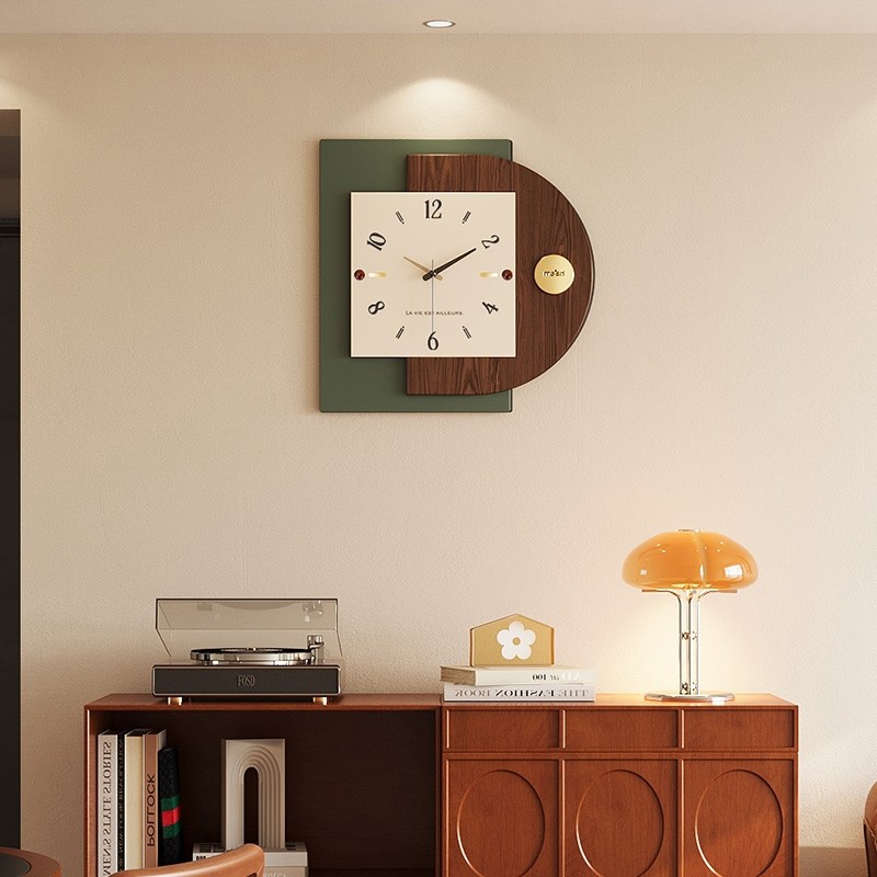 钟表挂钟客厅2025新款装饰画中古风创意时钟挂墙高级感家用挂表