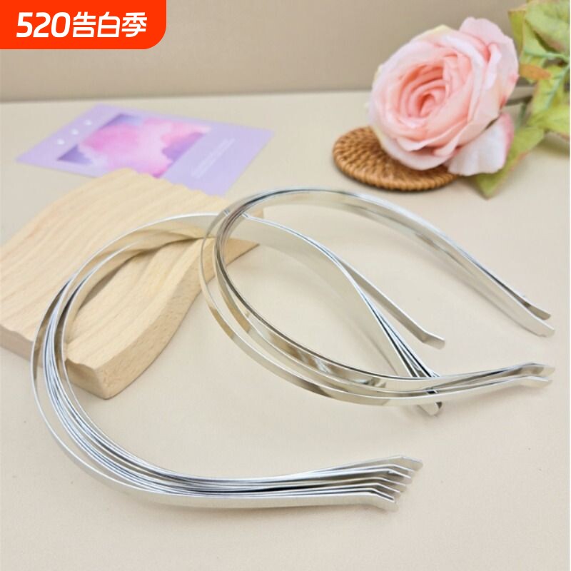 发箍DIY饰品手工配件发饰材料 半成品包布丝带蝴蝶结金属韩版头箍