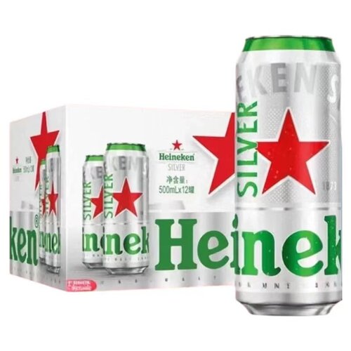 喜力星银全麦酿造啤酒500ml*9罐