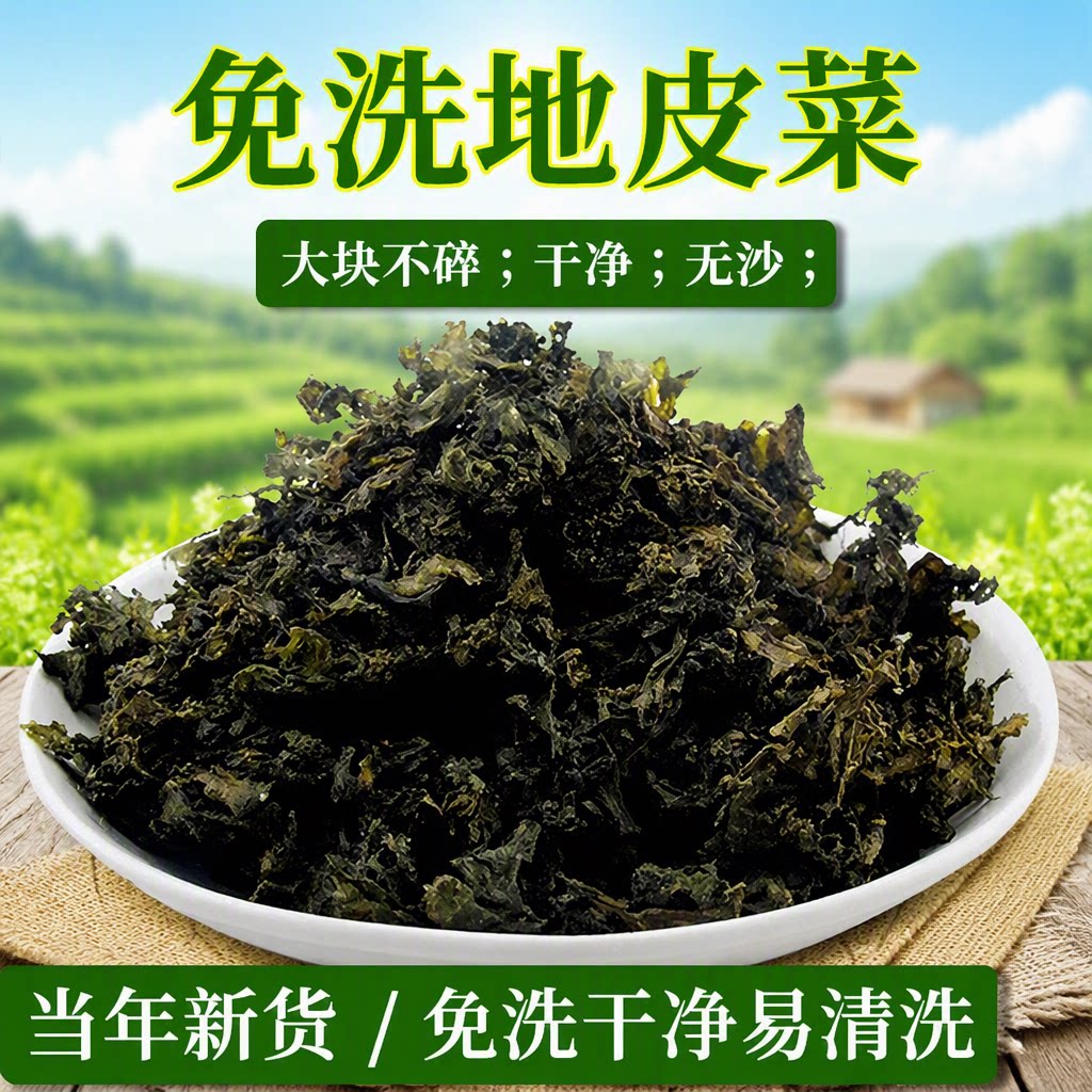 新鲜野生地皮菜免洗干货地软地达菜地衣地木耳雷公菌包包子素菜