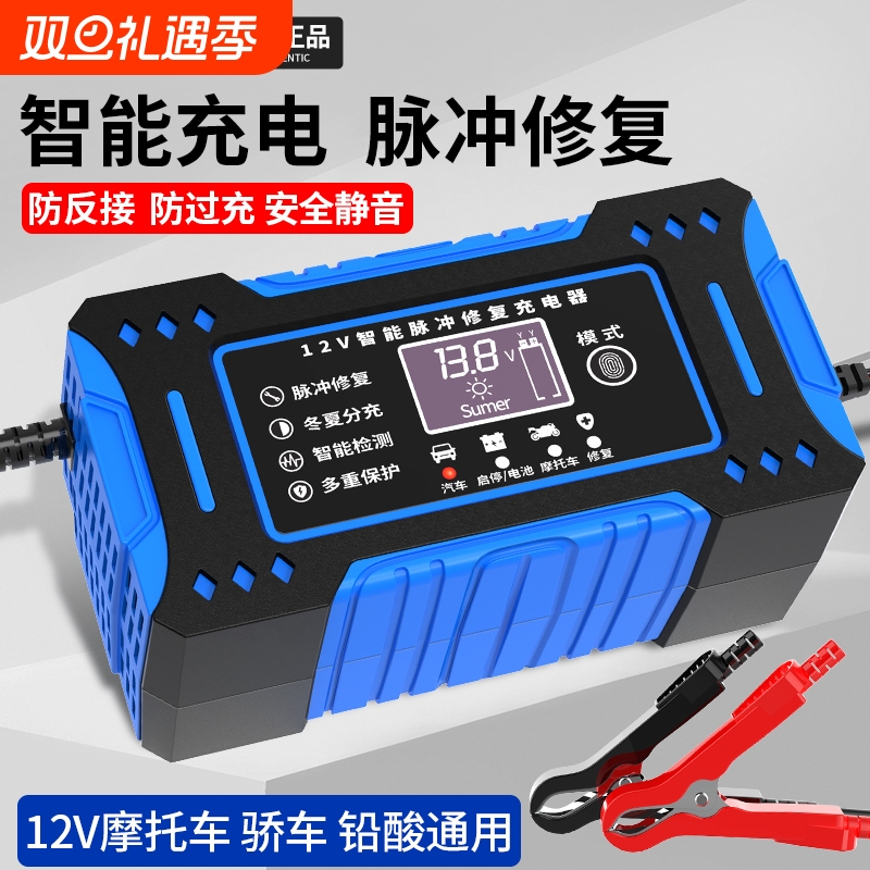 汽车电瓶充电器12V24V免维护通用