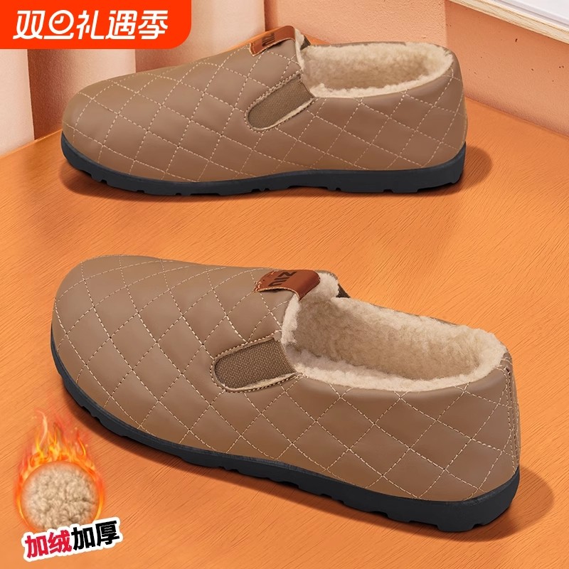 豆豆鞋女冬加绒妈妈雪地靴新款保暖老北京布鞋加厚平底棉鞋子防滑