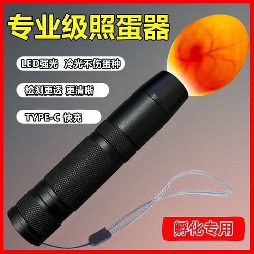 新款照蛋器强光孵化专用鸡蛋验蛋神器穿透冷光照蛋灯LED充电电筒