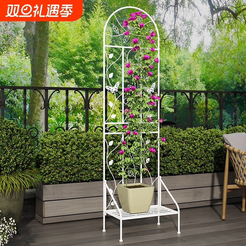 花架花园栅栏铁艺植物种植爬藤架户外支撑杆攀爬架铁线莲蔷薇月季