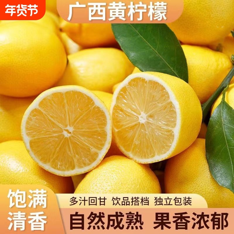 广东香水无籽黄柠檬海南新鲜水果现摘非安岳黄柠檬皮薄奶茶店专用