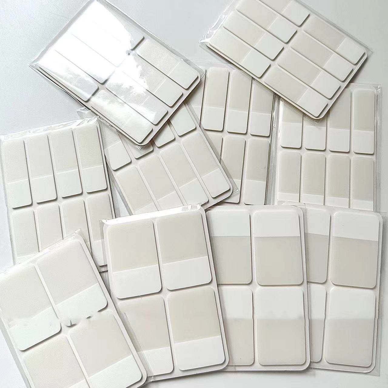 INS 색인 스티커 흰색 투명 아이돌 카드 카드 간이 책갈피 표시 스티커 쓸 수 있는 메모 스티커 학생용 대학원 입시 색인 스티커 메모지 라벨 스티커 N번 쓸 수 있는 분류