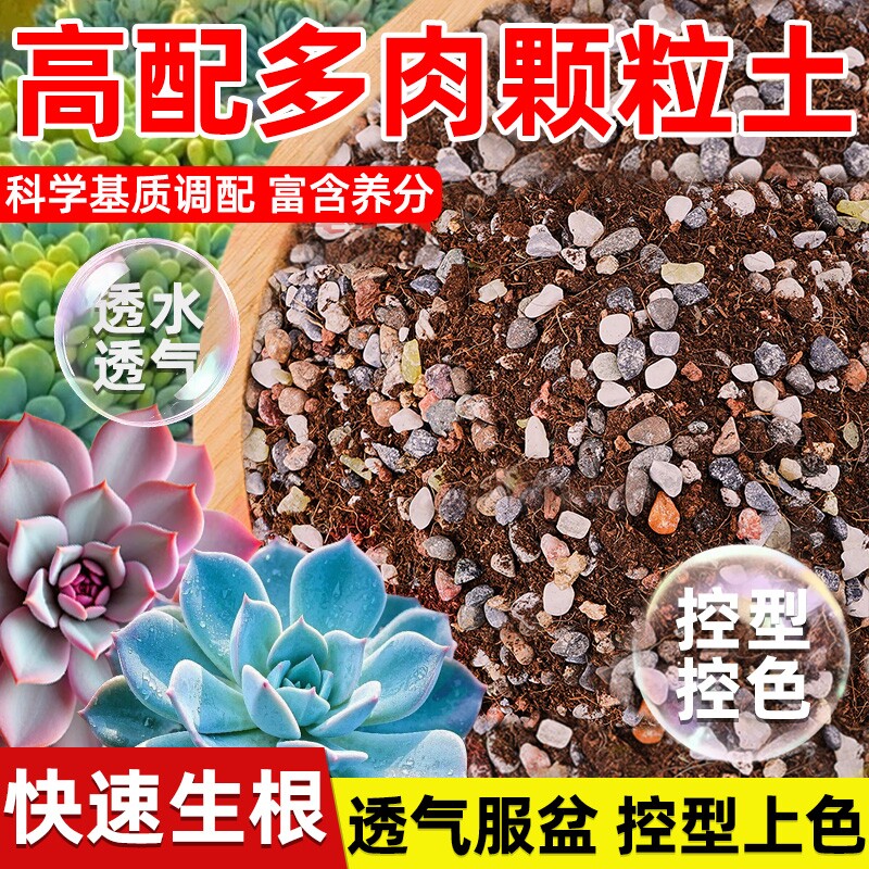 多肉颗粒土专用营养土植物泥炭种植土壤叶插小苗颗粒花土多肉土