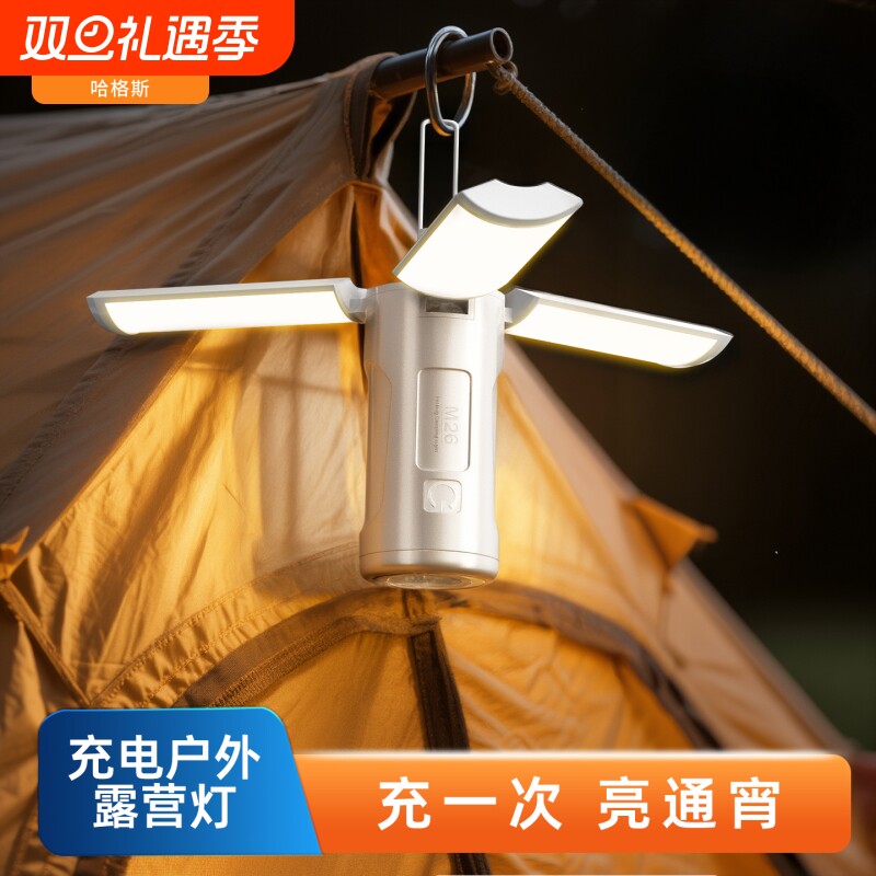 户外露营灯超长续航照明野营灯强光款充电氛围手提灯帐篷灯应急灯