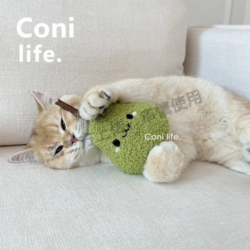 Coni life怪可爱鸭梨木天蓼磨牙玩具耐咬自嗨解闷逗猫棒猫咪用品