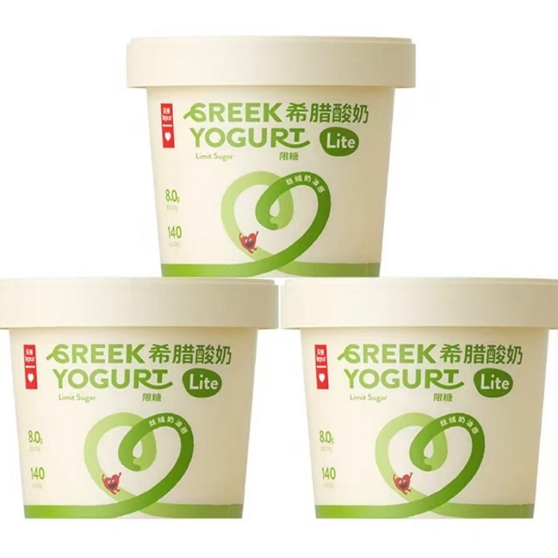 乐纯希腊酸奶720g/桶0蔗糖0脂肪减脂代餐/限糖酸奶可搭配各种坚果