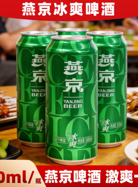 燕京啤酒冰爽8度清爽型500ml