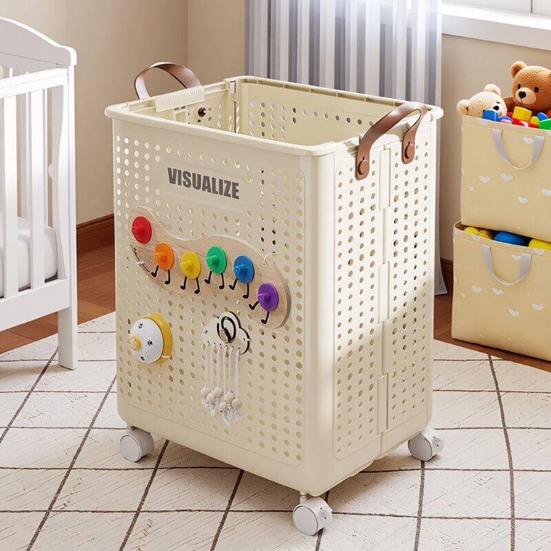 儿童玩具收纳筐大容量宝宝整理箱家用毛绒娃娃储物箱可折叠客厅