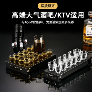 不锈钢子弹杯架KTV酒吧酒杯架吞杯B52一口杯shot烤黑杯架白酒杯托