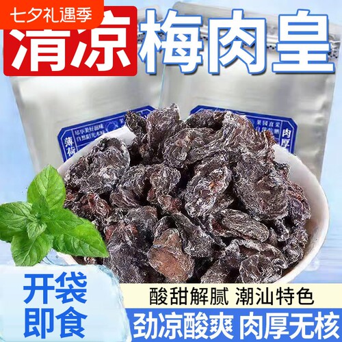 劲凉梅肉皇潮汕无核九制梅肉果脯果干小零食话梅凉果酸甜水果清凉