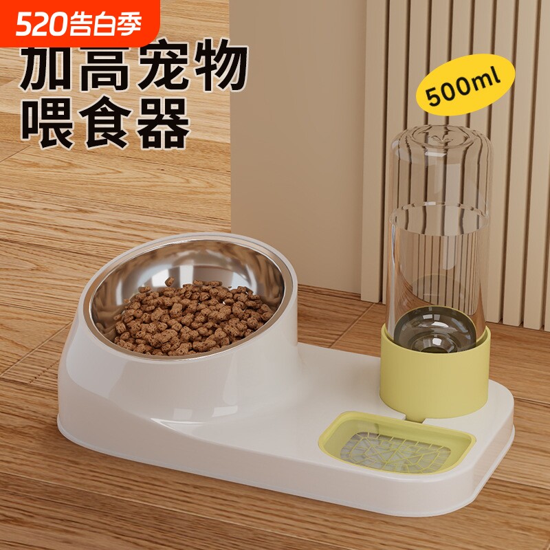 宠物自动饮水器猫碗狗碗吃喝两用双碗二合一自动饮水喂食器用品