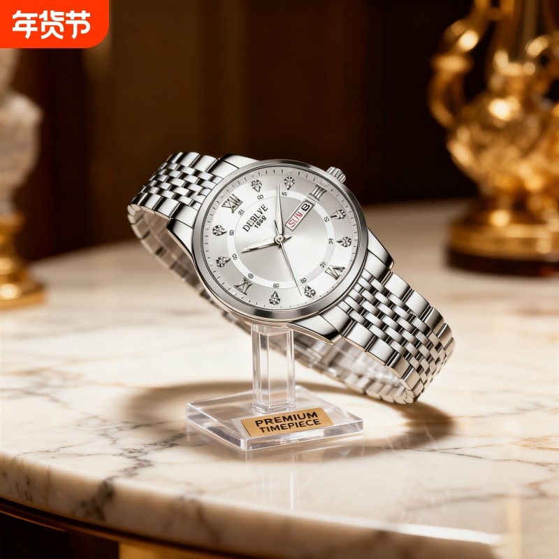 男士手表男正品名牌全自动非机械表男款商务防水石英腕表镂空夜光